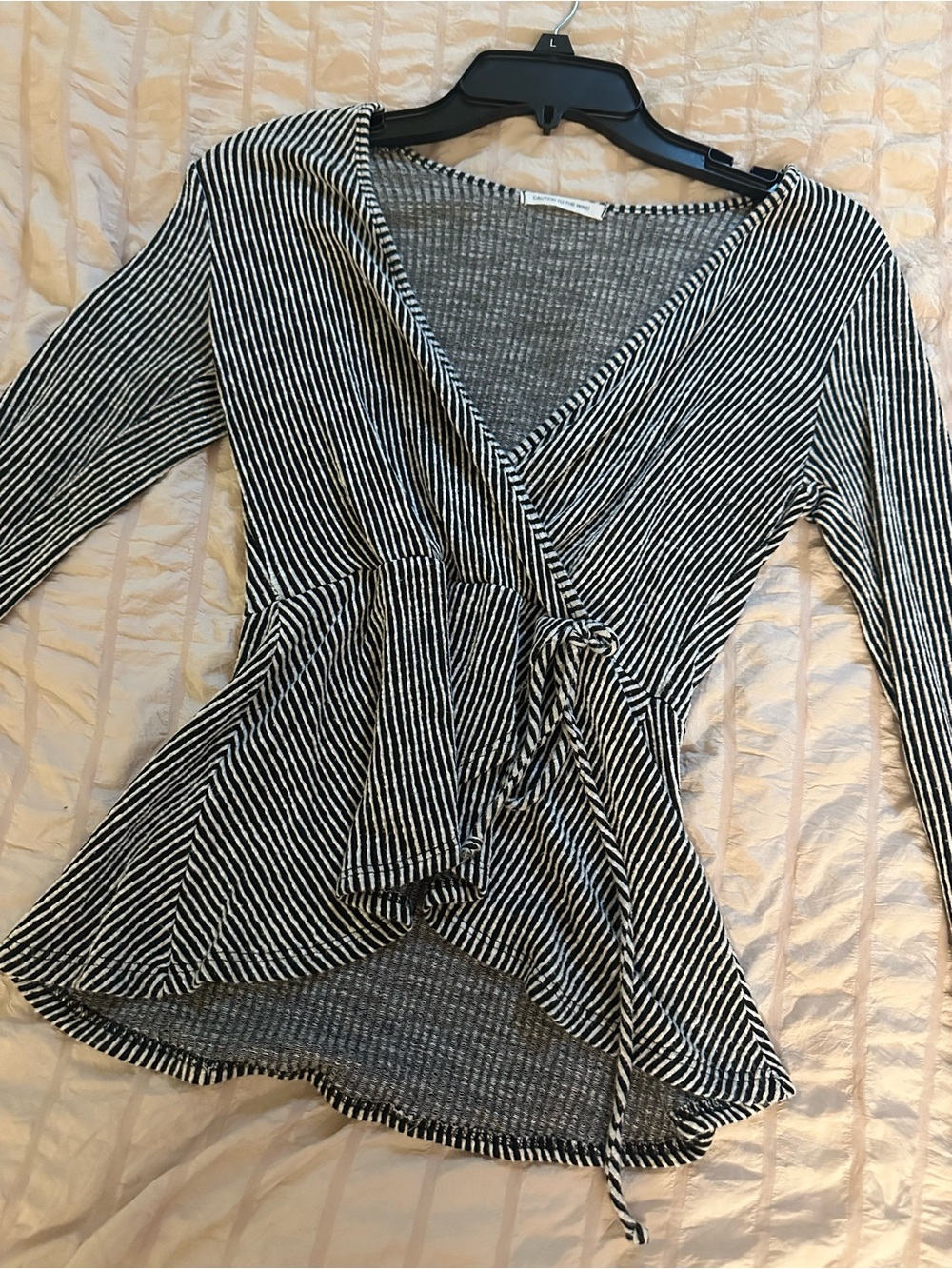 Black and White Striped Long Sleeve Shirt - Caution to the Wind